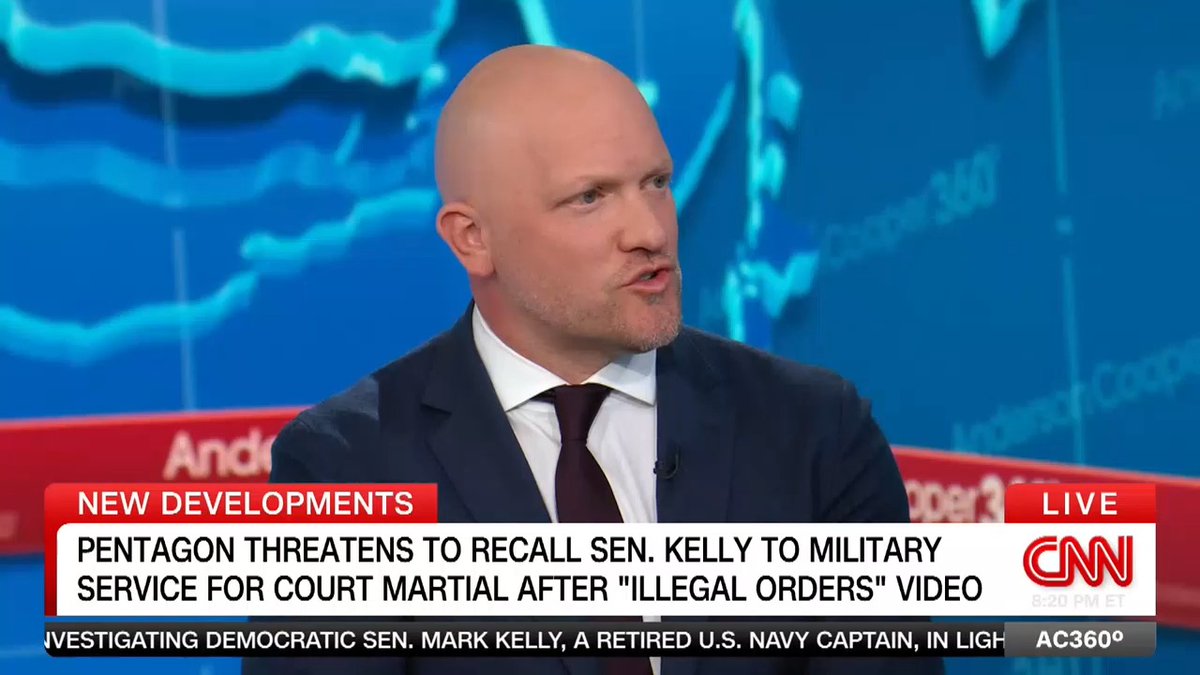 "It's about much more than just these six members, this is about free speech in America for 2 million military retirees": Paul Rieckhoff, president and founder of Independent Veterans of America, on the Pentagon investigating Sen. Mark Kelly over the "illegal orders" video.
