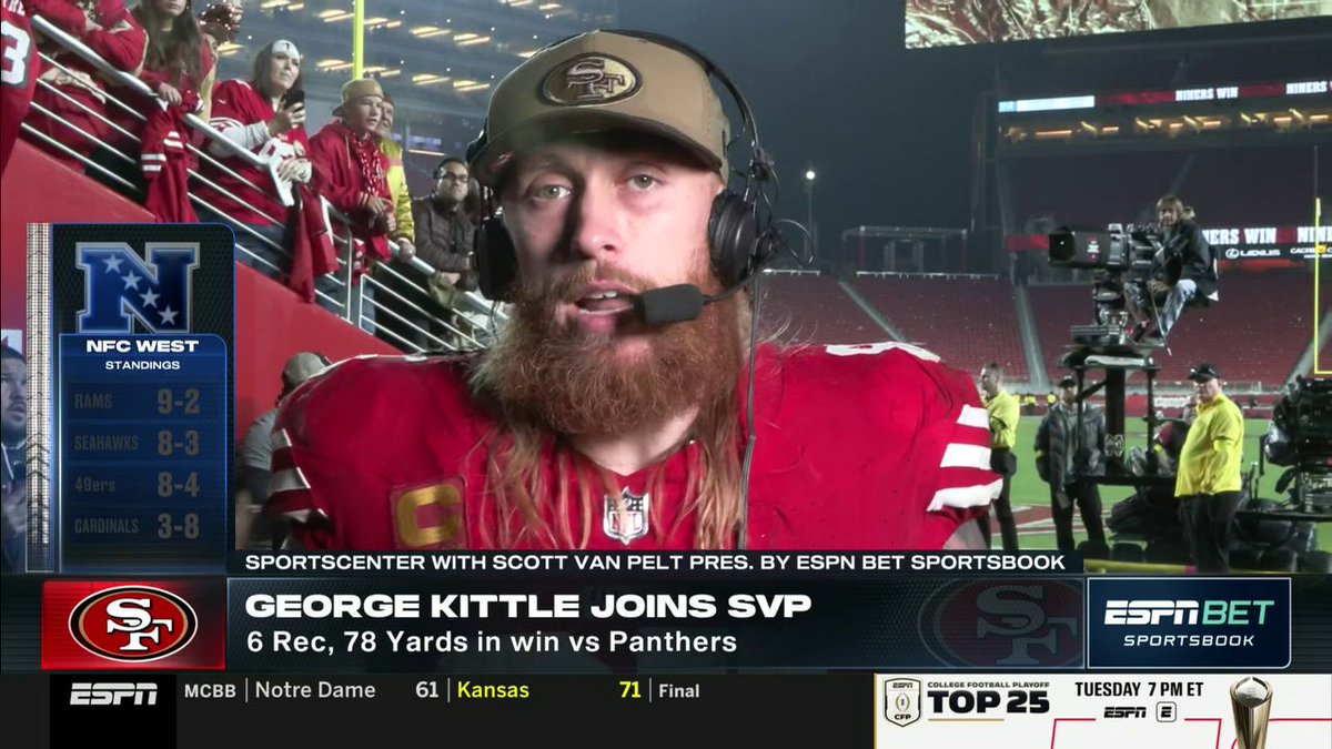 "And the 49ers organization, we have a standard that which we play at. ... Even when your best players are out, we still want to hold guys to that standard." —George Kittle on the 49ers' mentality 😤