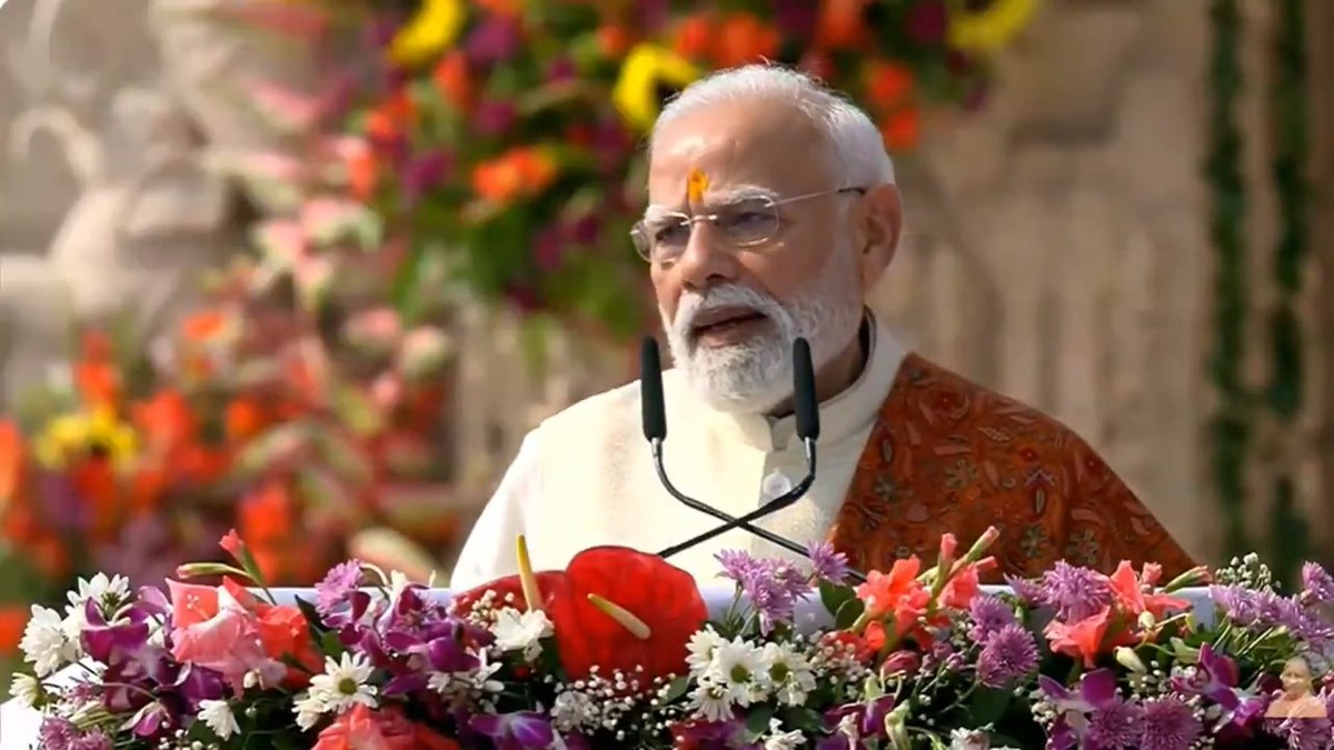 सदियों के घाव भर रहे हैं। सदियों की वेदना आज विराम पा रही है। सदियों का संकल्प आज सिद्धि को प्राप्त हो रहा है। आज उस यज्ञ की पूर्णाहुति है, जिसकी अग्नि 500 वर्ष तक प्रज्वलित रही: आदरणीय प्रधानमंत्री श्री Narendra Modi जी