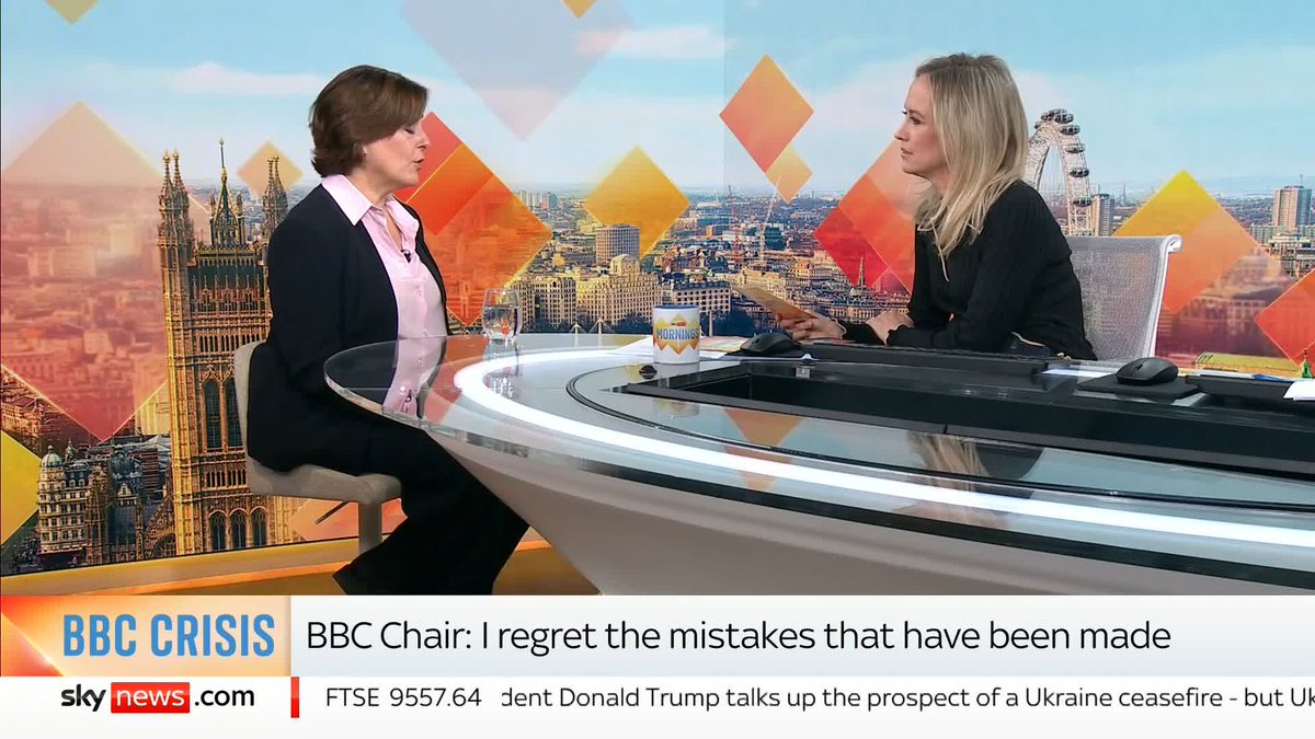 🗣️ 'It is existential for the BBC to get it right' Sky's Sophy Ridge asked the chief executive of Ofcom, Dame Melanie Dawes, what she thinks about the crisis happening within the BBC, including if she thinks it's biased ⬇️