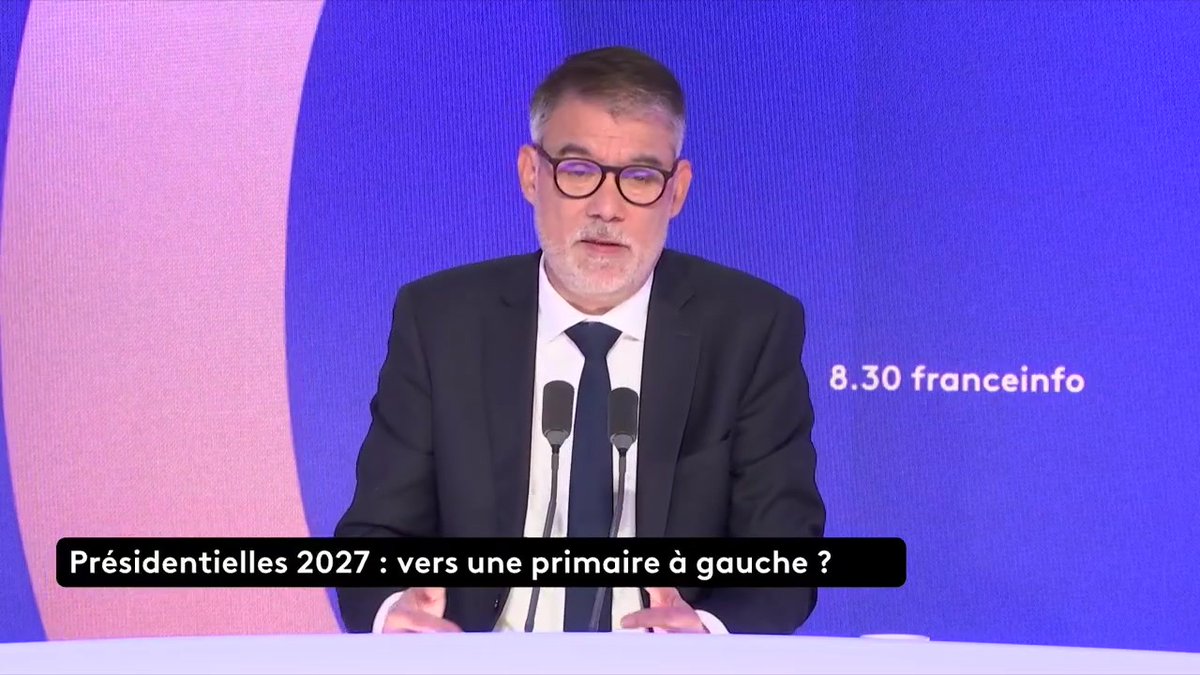 🔴 Présidentielles ➡️ "Il faut acter le fait que J-L. Mélenchon va utiliser les élections municipales pour être en campagne dans toute la France et que de toute façon il ne sera jamais le candidat de ce Front populaire 2027 que nous essayons de mettre en place", dit Olivier Faure