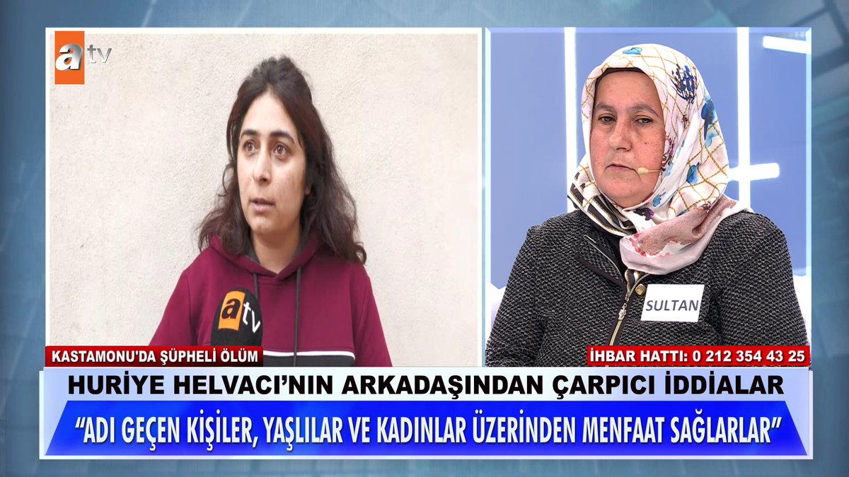 Huriye Helvacı'nın arkadaşından çarpıcı iddialar... ''6 ay önce eşinden şiddet gördüğünü söyledi'' #MügeAnlıİleTatlıSert #MügeAnlı atv