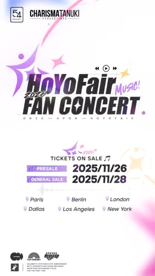 #HoYoFairConcert「Once Upon HoYoFair」 In 2026, join us on this musical journey uniting four major HoYo IPs! Get ready to vibe together~🎵 #HoYoFair