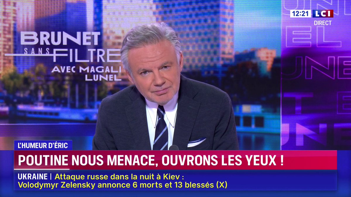 🔴 "Poutine nous menace, ouvrons les yeux !" ▶️ L’édito d’Éric Brunet dans « Brunet sans filtre », du lundi au vendredi de 12h à 15h sur LCI