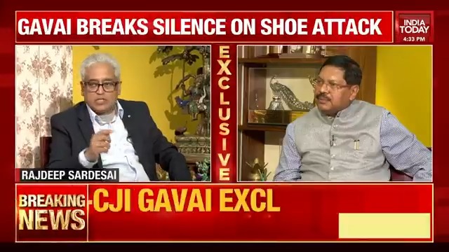 Swift attack on Gavai by ecosystem hounds Rajdeep Sardesai & his colleague. उमर खालिद और शरजील इनकी दुखती रग है ।