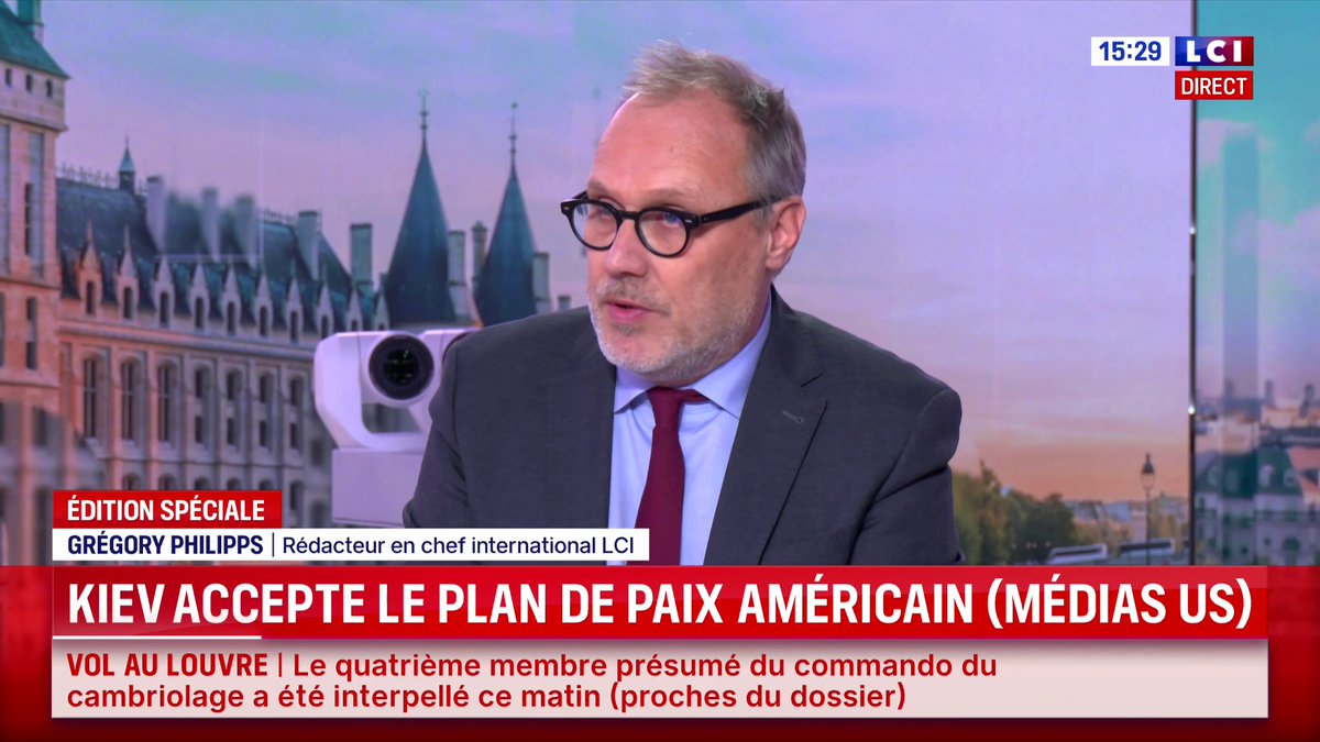 🔴⚡️ ALERTE INFO - Kiev a accepté le plan de paix américain, selon plusieurs médias américains ▶️ Les précisions de Grégory Philipps