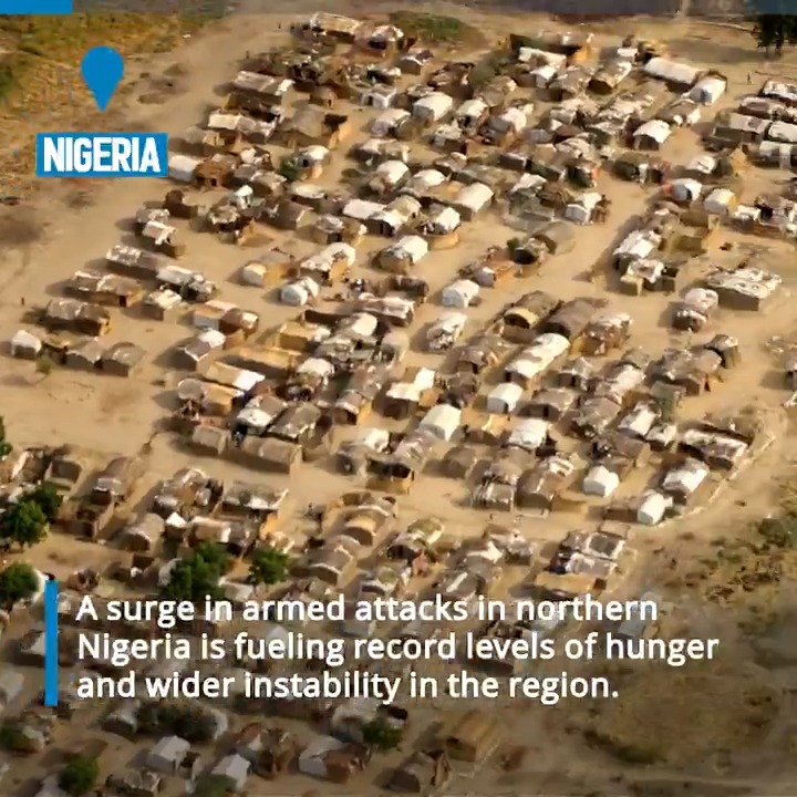 🆘Conflict, hunger, and instability are converging in northern #Nigeria. Insurgent attacks and economic stress are pushing food insecurity to record highs: 35 million people across the country could face severe hunger in 2026. WFP is on the ground, but more support is urgent.