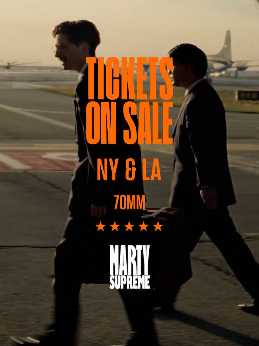 Christmas came early. MARTY SUPREME opens Dec 19 in NY/LA with special 70mm presentations, featuring limited-edition collectibles. Tickets on sale now.