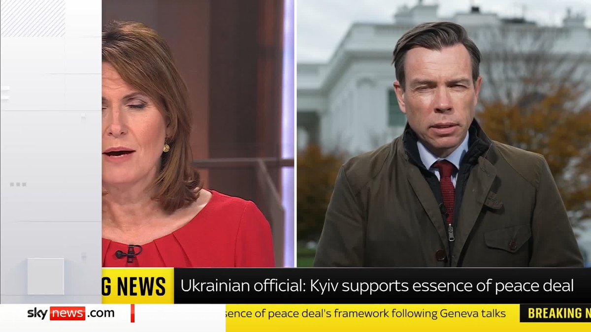 "There is a sense of momentum generated from the White House." Sky's Mark Stone says it's possible a summit could take place between Ukraine and the US soon, after a Ukrainian official says they support the essence of a US-brokered peace plan.