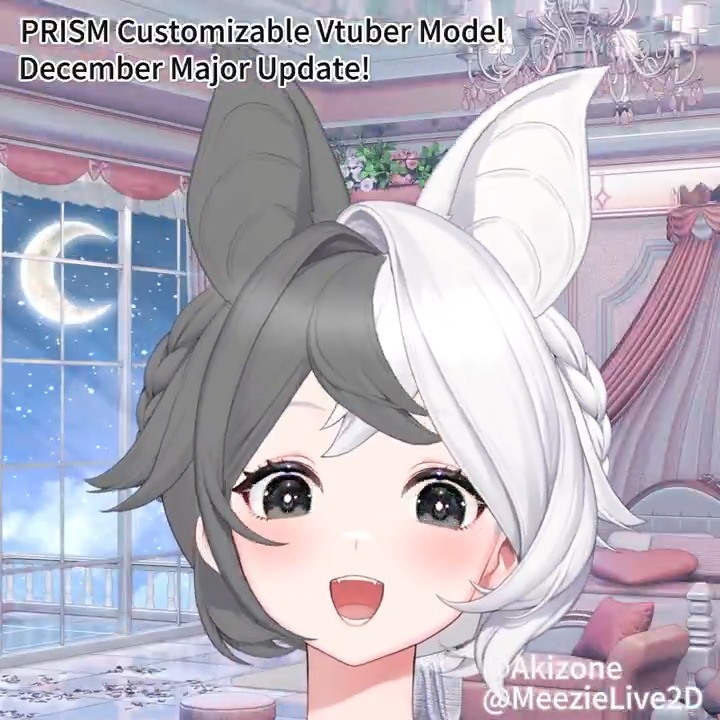 More on Prism Customizable Vtuber Dec Update! The new ears are just too cute🥰There will be new hairstyles too!