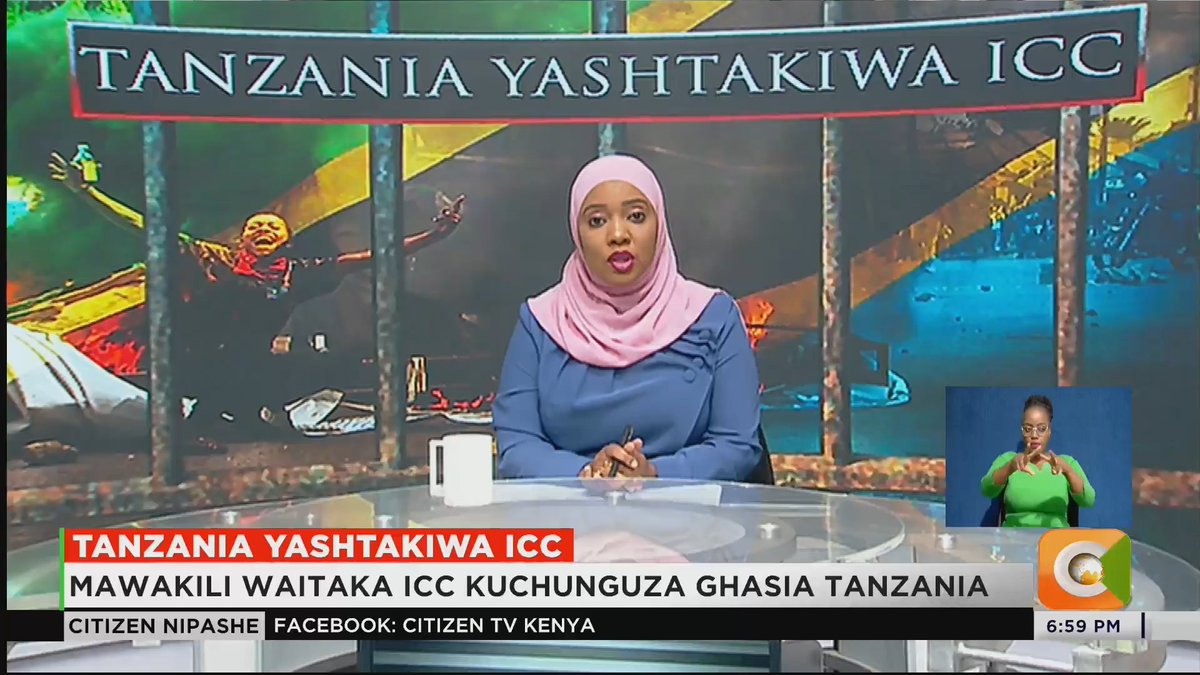 Tanzania Yashtakiwa ICC: Mawakili waitaka ICC kuchunguza ghasia Tanzania Wanaitaka mahakama ya kimataifa kuchunguza mauaji Mamia ya waandamanaji waliuwawa wakati wa uchaguzi Tanzania imefutilia mbali sherehe za uhuru #CitizenNipashe