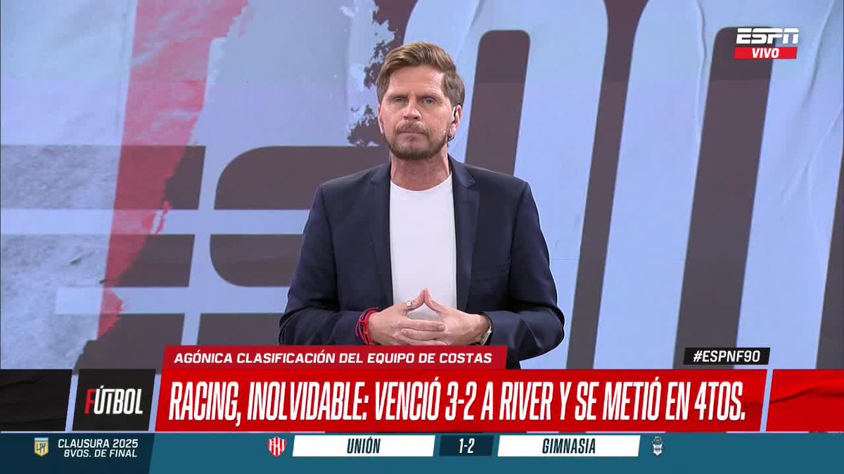 RACING TUVO SU REVANCHA CONTRA RIVER El editorial del Sebastián Vignolo, tras una noche épica de la Academia. ▶️ Mirá #ESPNF90 en el Plan Premium de #DisneyPlus