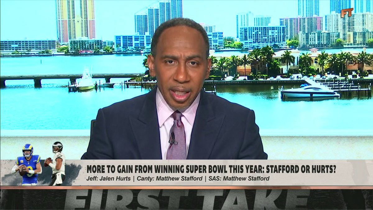 "He's going to go down as one of the greatest quarterbacks we've ever seen." Stephen A Smith on if Matthew Stafford wins a second Super Bowl this season 👀