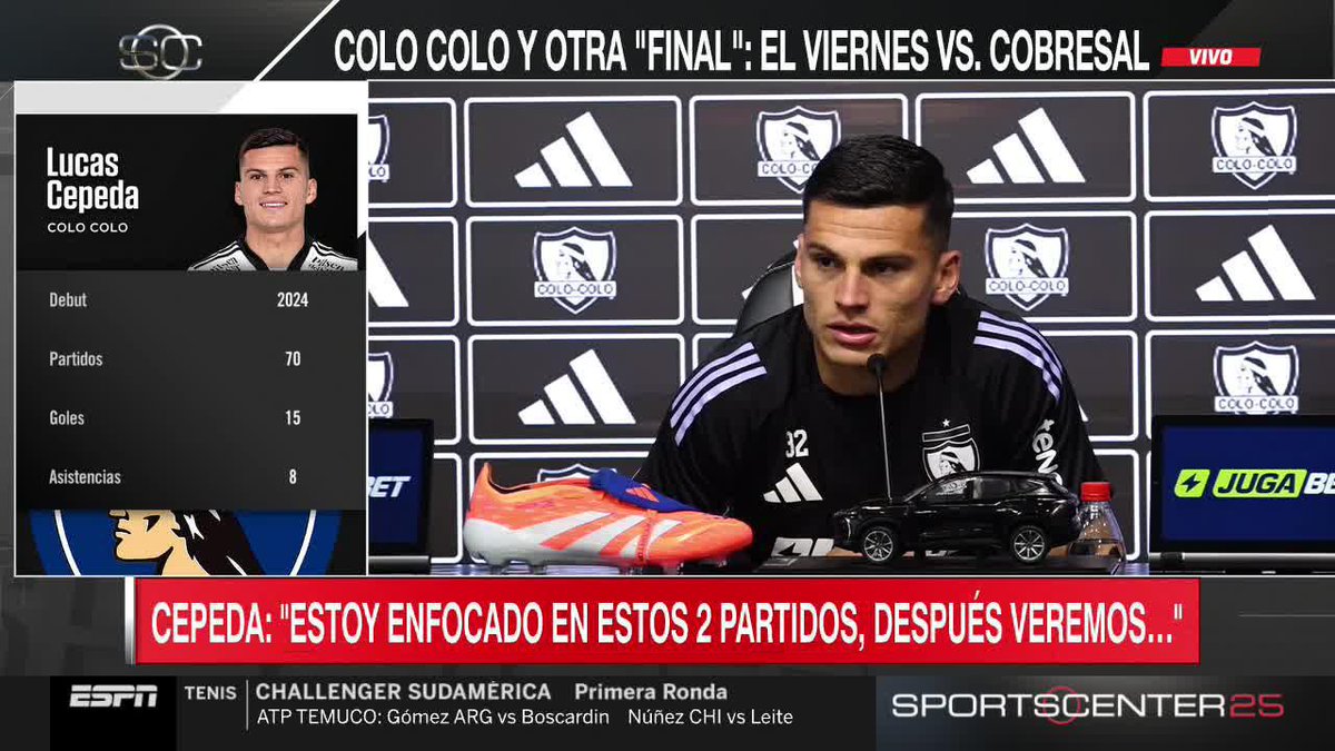 "A MI PARECER, LOS TÉCNICOS NO TE CAMBIAN EN NADA" Lucas Cepeda, delantero de Colo Colo: "Me encantaba la forma que trabajaba el cuerpo técnico del profesor Almirón, no es casualidad que el año pasado salimos campeones". ▶️ Mira #SportsCenter en el Plan Premium de #DisneyPlus