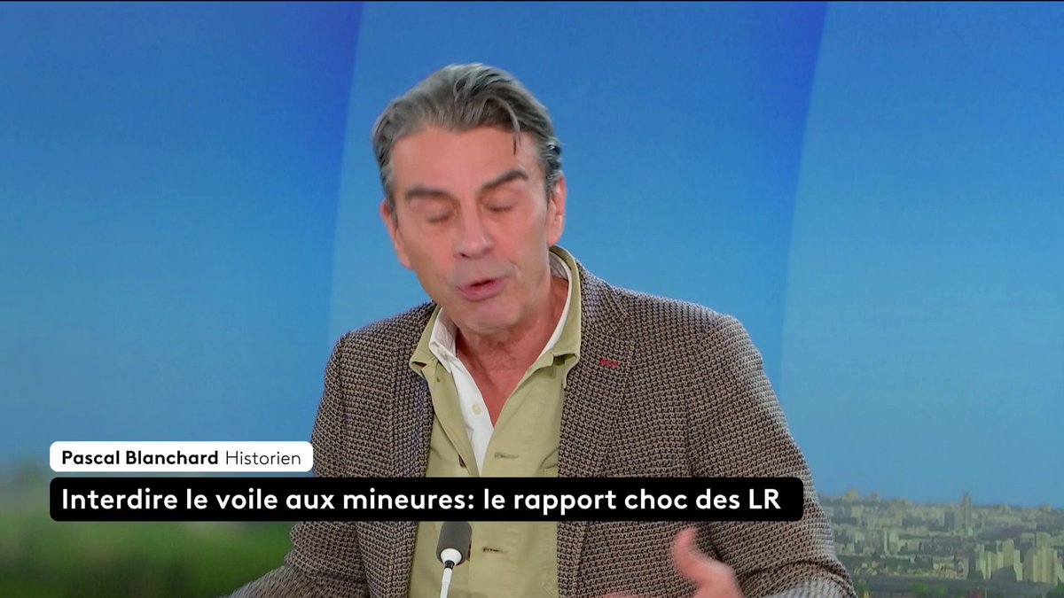 🔴 🗣️ Interdiction du voile aux moins de 16 ans : "[Il y a] un risque de sentiment de stigmatisation d'une population", selon l'historien Pascal Blanchard. Cette mesure a été proposée par des sénateurs LR dans un rapport. Sonia Chironi #ToutEstPolitique #Canal16