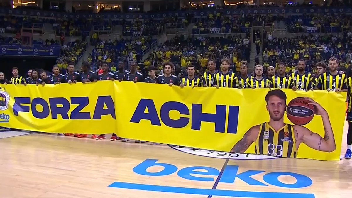 Now and always, Forza Achi 🙌 Fenerbahçe Beko and Virtus Bologna come together and show some things are bigger than basketball
