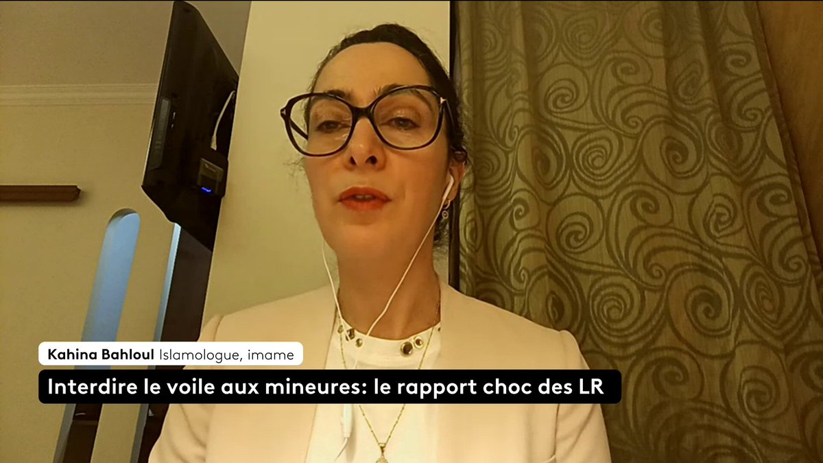 🔴 🗣️ "Il n'y a même pas de voile obligatoire dans le Coran", rappelle l'islamologue et imam Kahina Bahloul. Un rapport des sénateurs LR propose d'interdire le port du voile et le jeune du ramadan aux moins de 16 ans. Sonia Chironi #ToutEstPolitique #Canal16