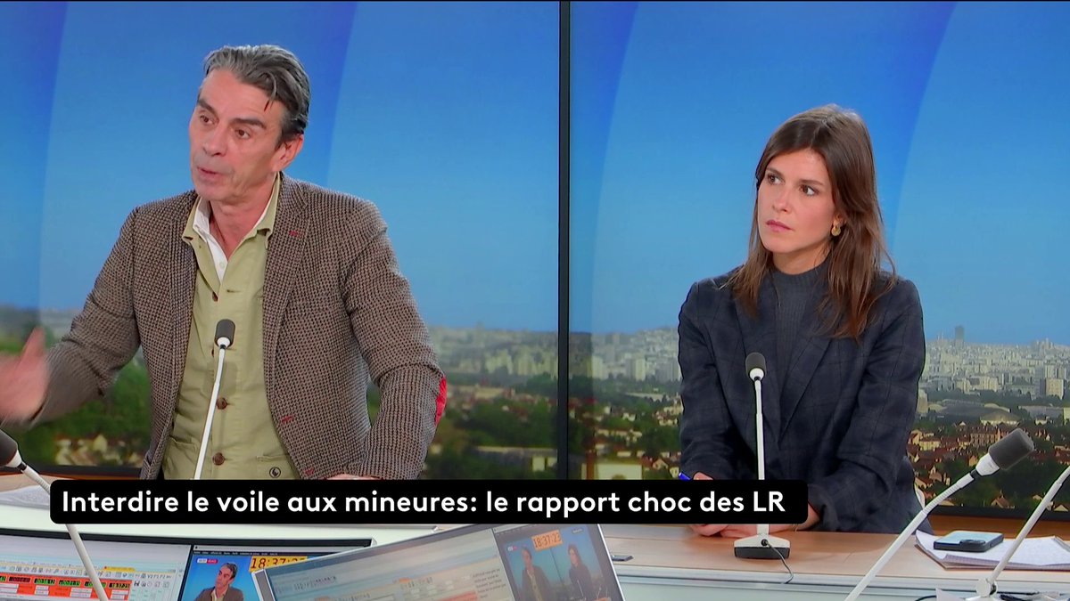 🔴 🗣️ "On sait ce que peut provoquer ce genre de conflits à base religieuse", alerte l'historien Pascal Blanchard. Un rapport LR propose notamment l'interdiction du port du voile pour les mères accompagnatrices lors des sorties scolaires. #ToutEstPolitique #Canal16