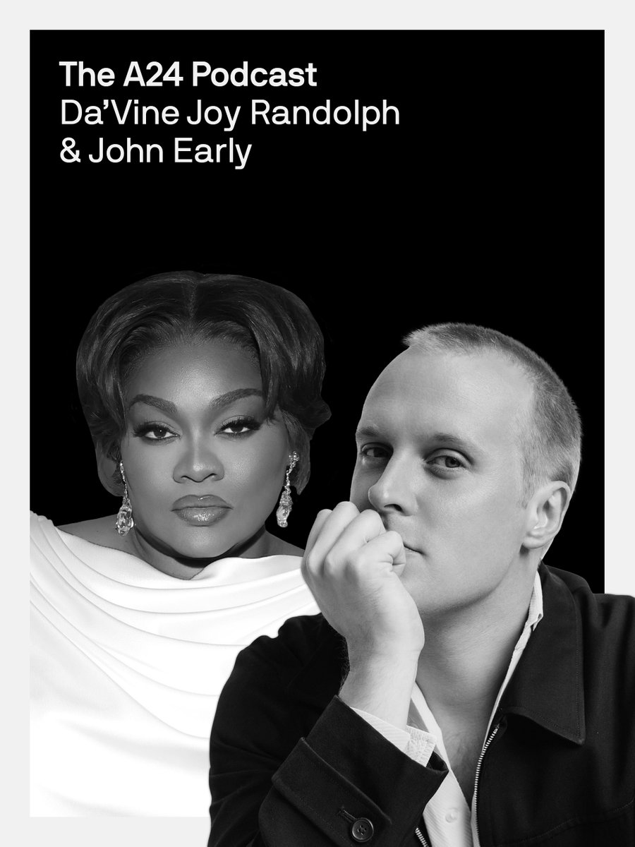 Today on The A24 Podcast, Eternity co-stars and two of the funniest people we know, John Early &amp; Da’Vine Joy Randolph, discover a huge past life connection and so much more. Available anywhere you listen to podcasts and full video now on A24 YouTube.