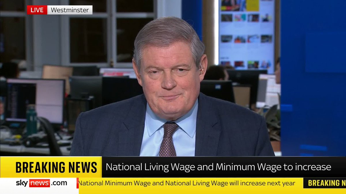 BREAKING: The national living wage and minimum wage will increase, the Chancellor has revealed ahead of tomorrow's budget announcement. Sky's Matt Barbet and Jon Craig share the details. 📺 Sky 501 and YouTube