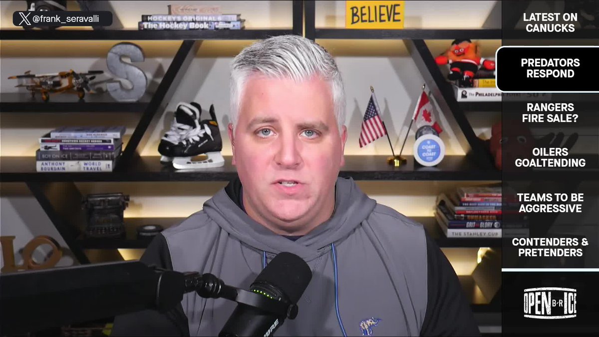 "I've talked for weeks about the environment around the Nashville Predators is the most toxic in the NHL, from top to bottom." -- Frank Seravalli 😳