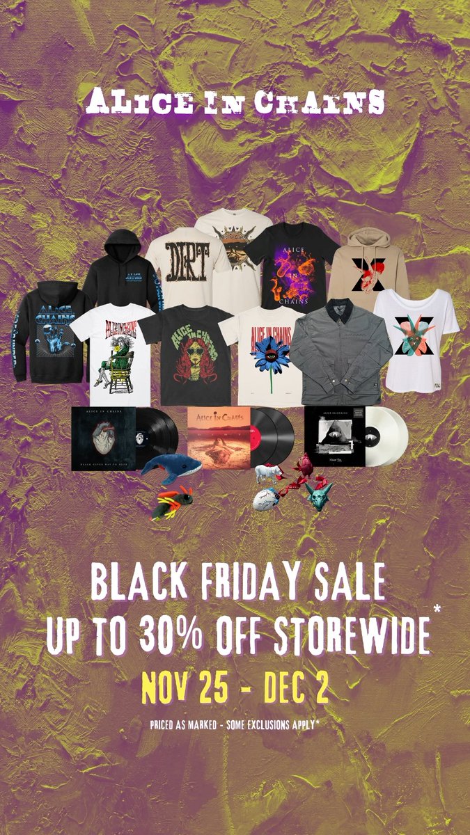 Shop up to 30% off select merch for Black Friday at: