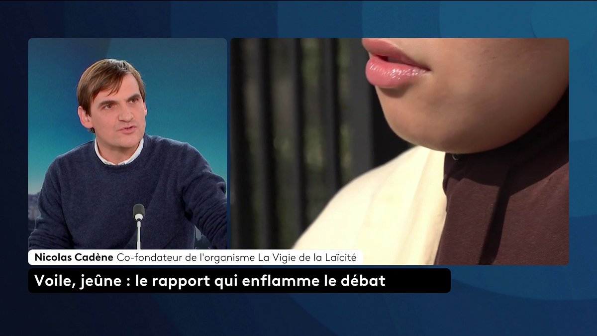 🔴 🗣️ "On ne peut pas cibler un seul signe, sinon c'est totalement anti-laïque" : Nicolas Cadène 🌍, co-fondateur de l'organisme La Vigie de la laïcité, réagit au rapport des sénateurs LR, proposant l'interdiction du voile aux moins de 16 ans. Loïc de La Mornais #SurLeTerrain #Canal16