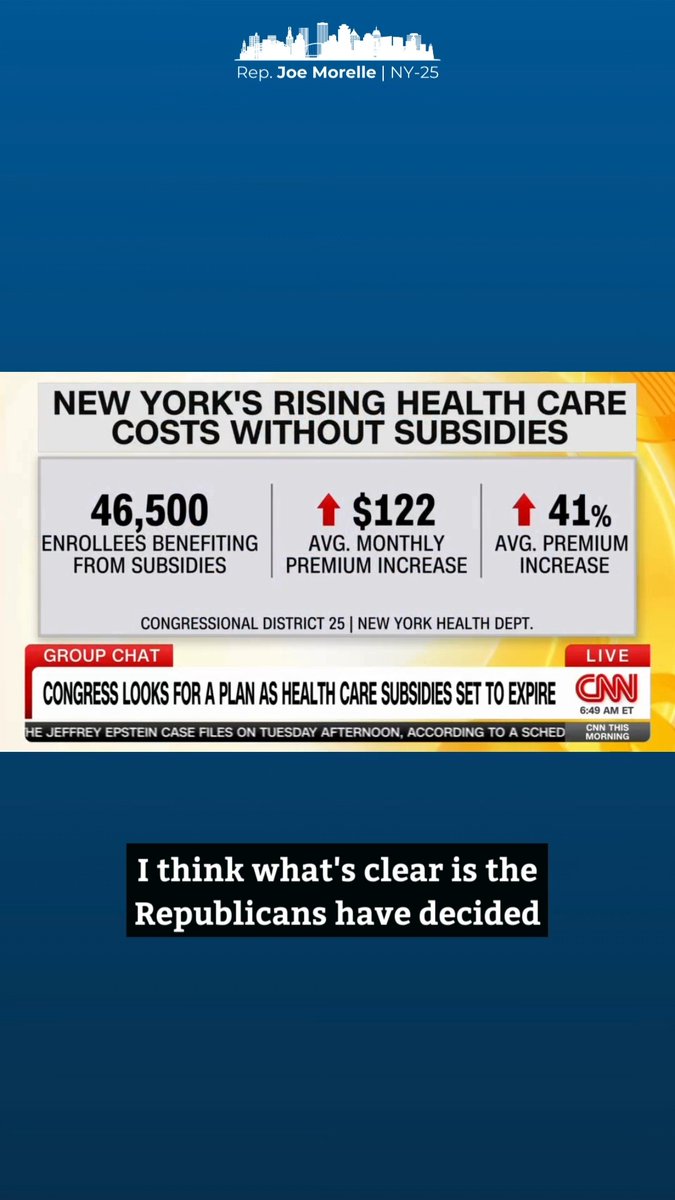 Expiring ACA subsidies will mean a significant increase in health insurance premiums for millions of Americans. Solving this healthcare crisis cannot wait.