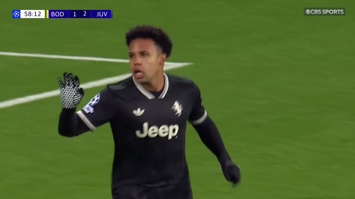 WESTON MCKENNIE PUTS JUVENTUS 2-1 UP IN THE CHAMPIONS LEAGUE 🇺🇸🔥