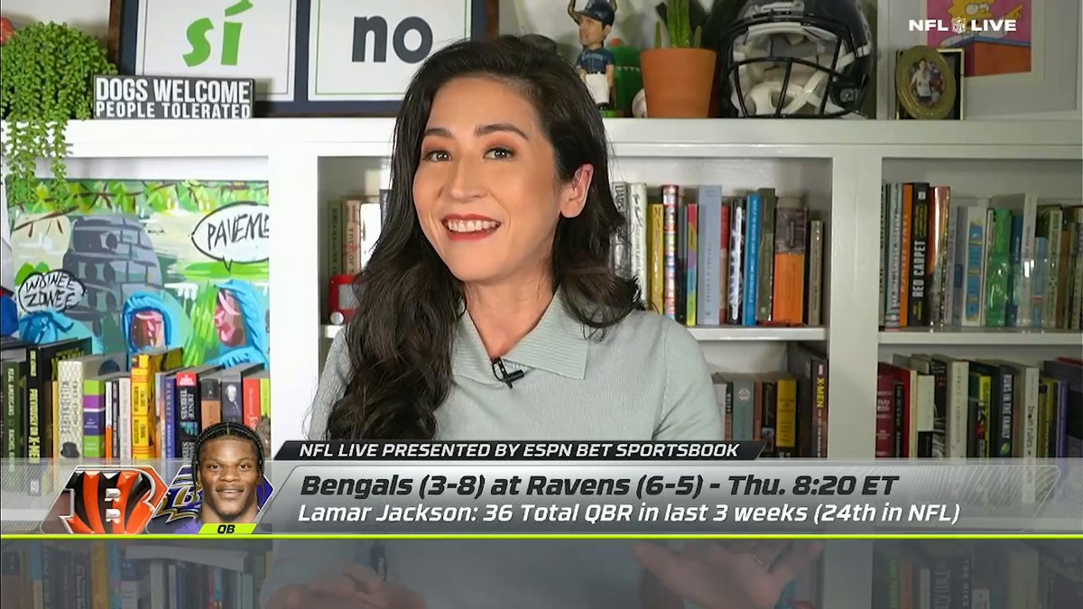"The more alarming thing, to some extent, is how uncomfortable [Lamar Jackson] looks throwing from inside the pocket." Mina Kimes weighs in on Lamar Jackson and the Ravens ahead of their divisional matchup against the Bengals 👀