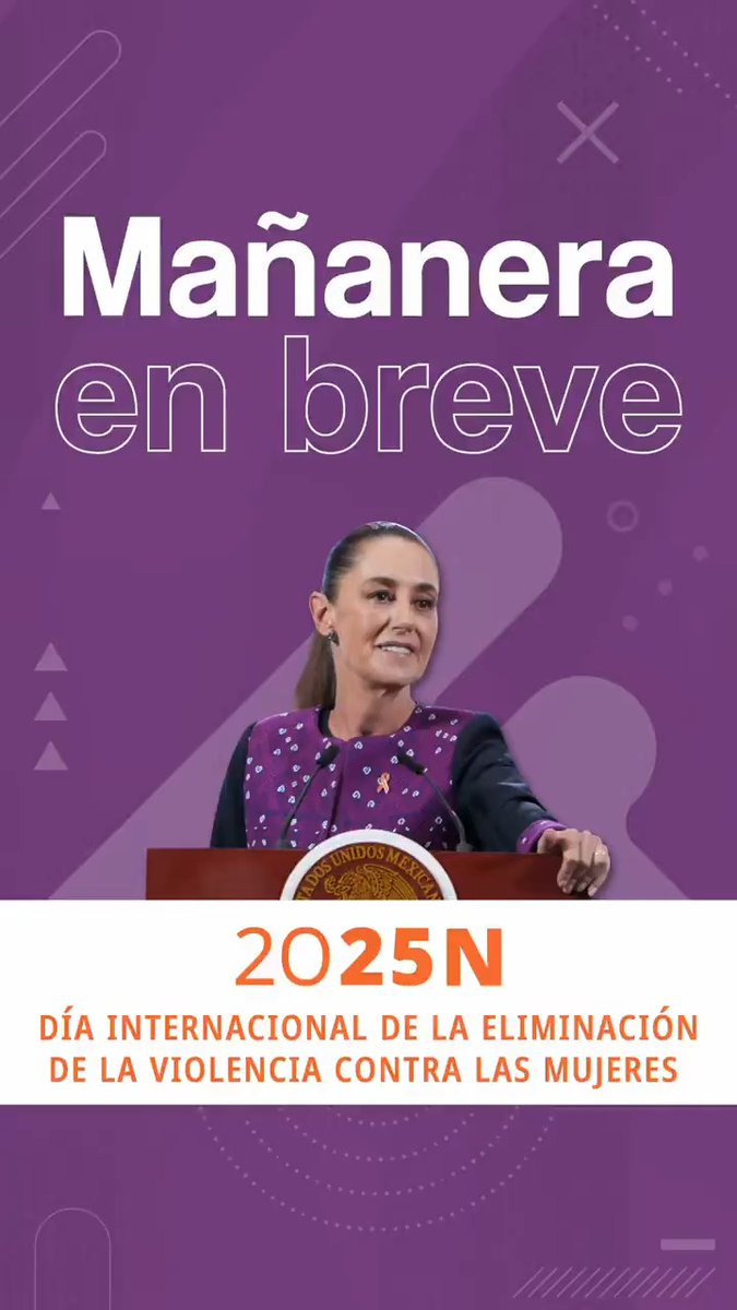 La #MañaneraEnBreve de la presidenta Claudia Sheinbaum Pardo: 👩🏻 Compromiso nacional contra la violencia hacia las mujeres. ⚖️ Homologación del delito de abuso sexual. 🟣 Avanza distribución de Cartilla de Derechos de las Mujeres.