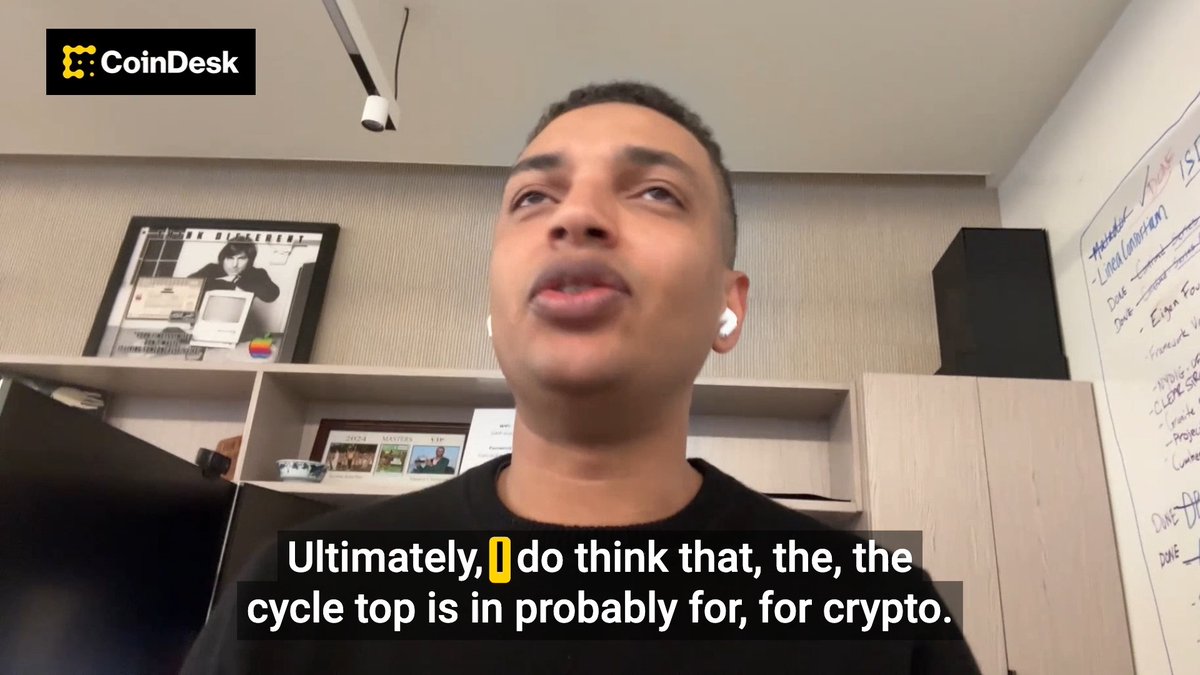 🎙️ Beimnet Abebe (Beimnet Abebe), Head of Credit Trading at Galaxy, offers a blunt assessment of the crypto market — saying he doesn’t see BTC returning to $120K anytime soon. Episode hosted by Andy Baehr. 🤝 Figure Markets x CoinDesk Media Network.