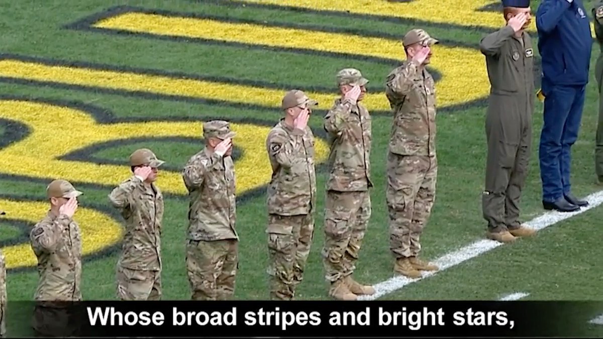 Toby’s daughter @krystalkeith paid tribute to our servicemen and women with the National Anthem before the Steelers vs. Bengals game.