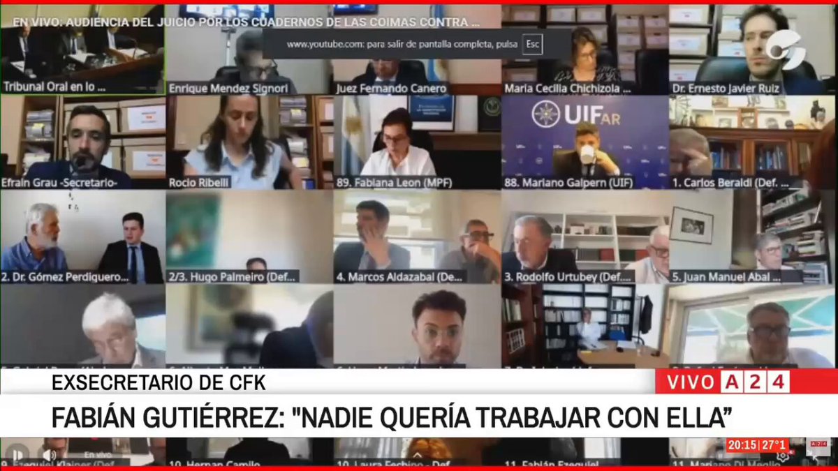 Kjjj, en la causa Cuadernos leyeron la declaración del ex secretario de Cristina: - "Nadie quería trabajar con ella. La apodábamos la loca, la yegua y otro término que no voy a mencionar. Néstor era diferente, te cagaba a trompadas"