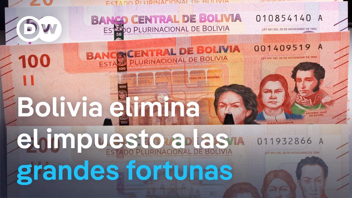 Bolivia deroga impuestos a los ricos y a las transacciones financieras para atraer inversiones El gobierno de Bolivia anunció la eliminación de los impuestos a las grandes fortunas y a las transacciones financieras, al considerar que desincentivan la inversión y alimentan la informalidad. Las medidas deben ser aprobadas por el Congreso antes de entrar en vigor. /ab
