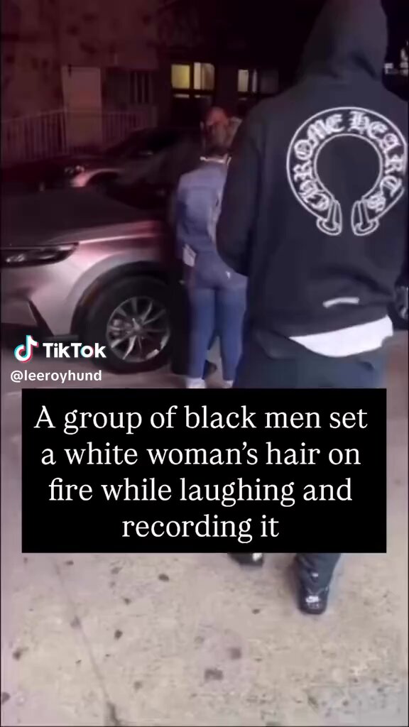 🚨 BREAKING NEWS: Three black men light a woman’s hair on fire and record it! Imagine if three white men did that to a black woman? When will this stop?
