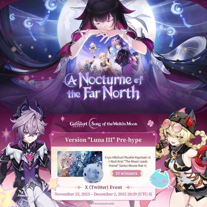 ✨Version "Luna III" Pre-hype✨ 🎁Participate in the event for a chance to win official merchandise. How to Participate: ① Follow Genshin Impact ② Repost this post You can instantly check the event results: #GenshinImpact