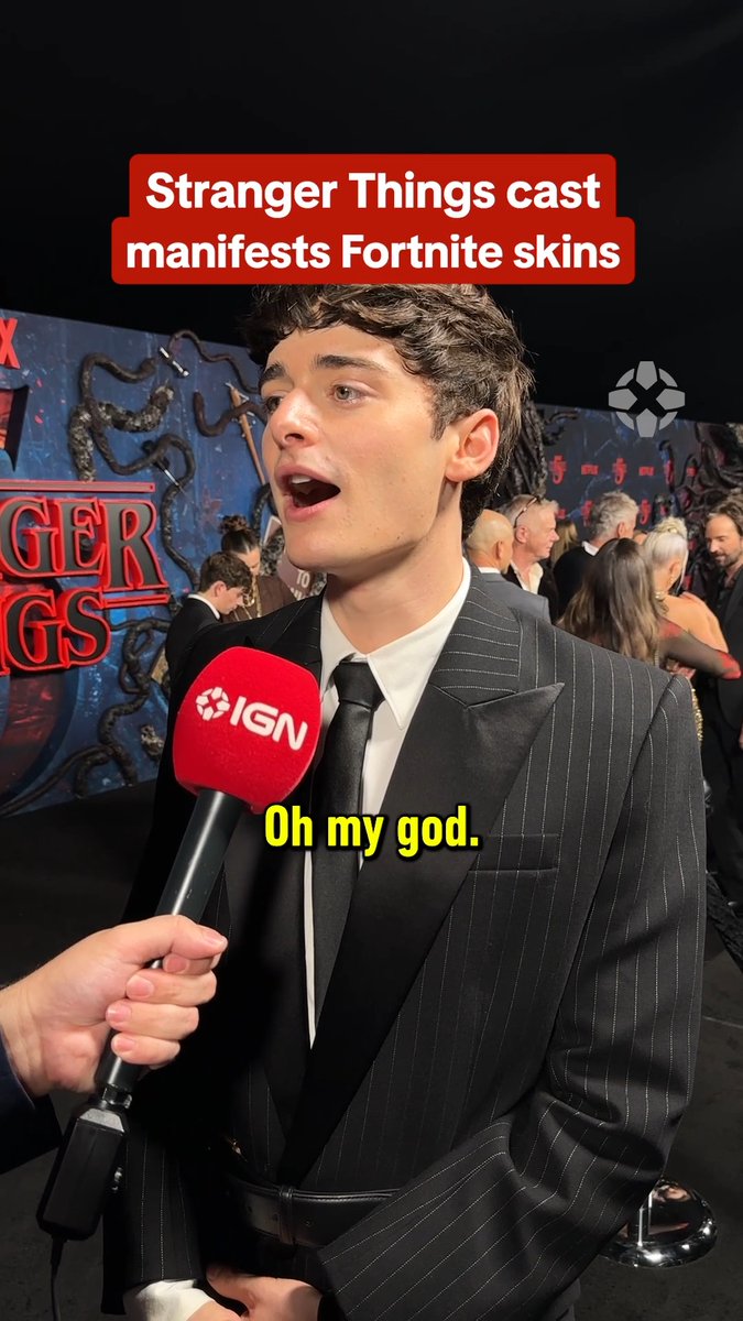 When we interviewed the Stranger Things cast, they didn't have Fortnite outfits... now they do!