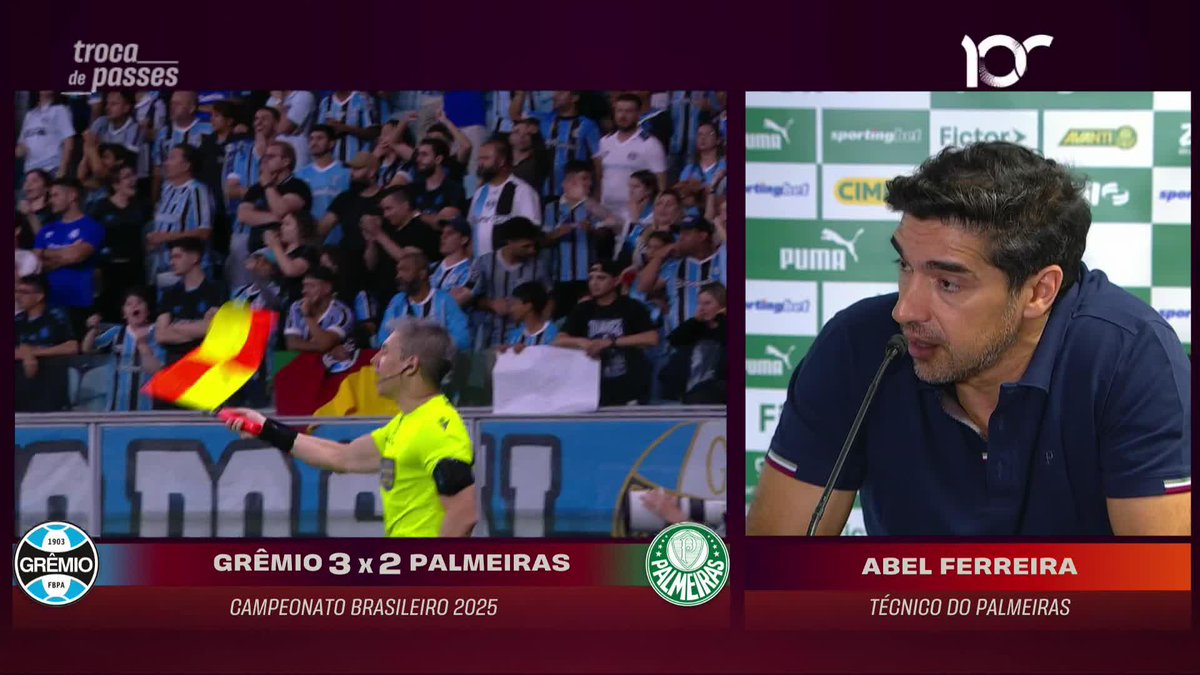 ⚠️ Agora! Abel cita lances em que entende que o Palmeiras foi prejudicado e questiona punição a Ramon Abatti Abel: “O árbitro ficou pendurado. Será que todos os árbitros não ficaram com medo que a CBF e o STJD punissem eles também?” 🎥 sportv | ge