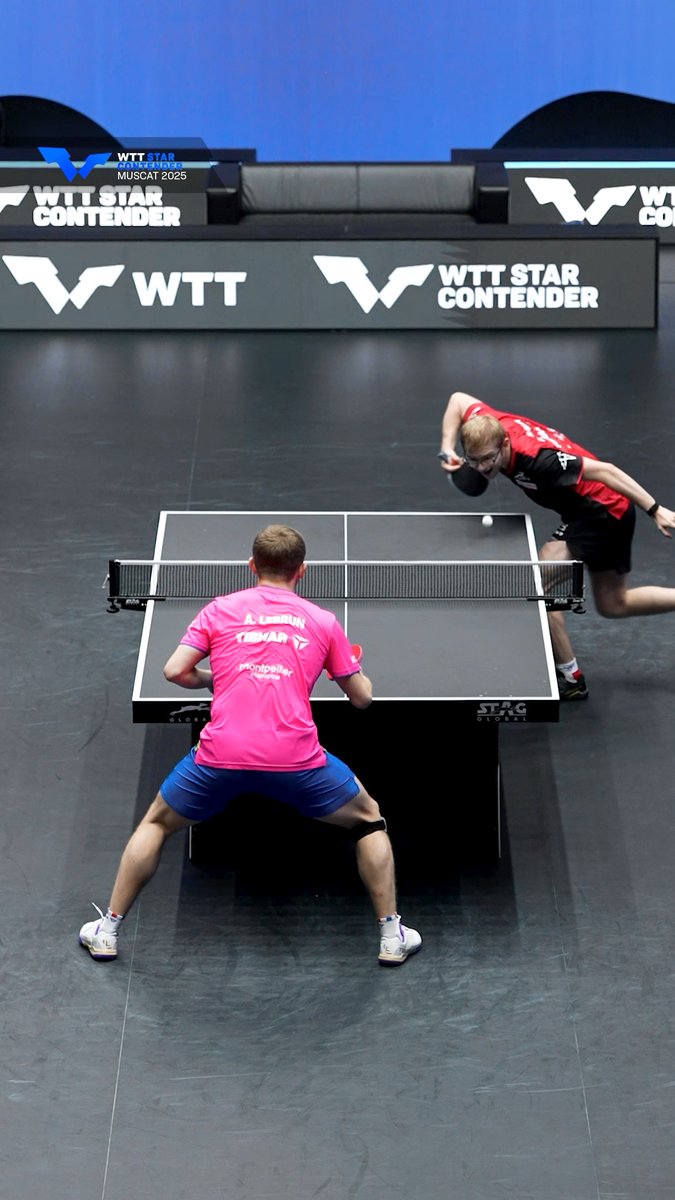 Alexis Lebrun delivers another slow-mo masterpiece! 🖼️✨ #WTTMuscat #TableTennis