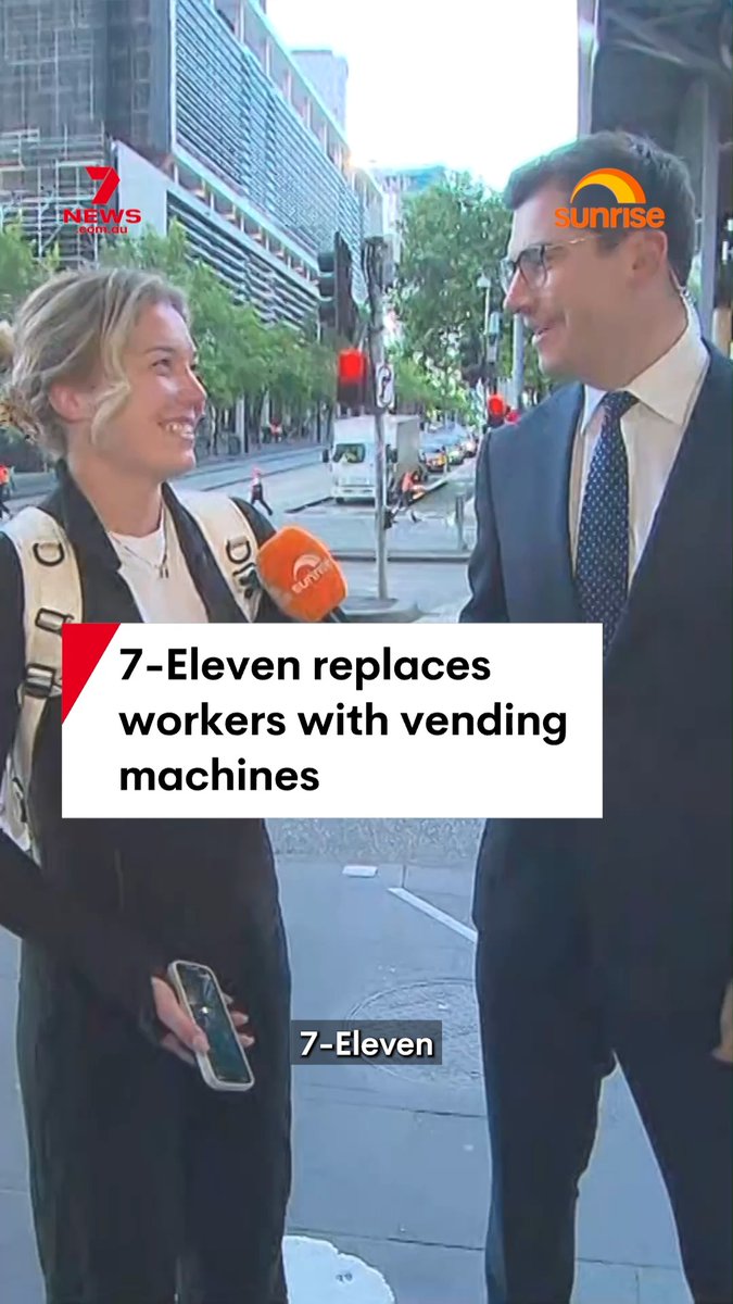 A 7-Eleven in the Melbourne CBD has ditched all staff in favour of vending machines. The store claims the trial is due to the spiralling rate of retail crime. Andrew McCormack #7eleven #vendingmachine #selfserve #retailcrime #melbourne