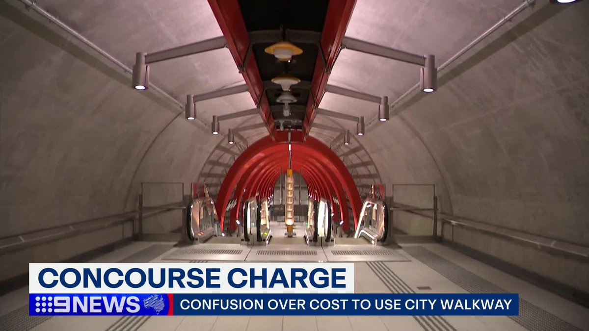 Pedestrians wandering through the new State Library Station to access the Melbourne Central shops will be charged five dollars for the 20 metre walk. #9News