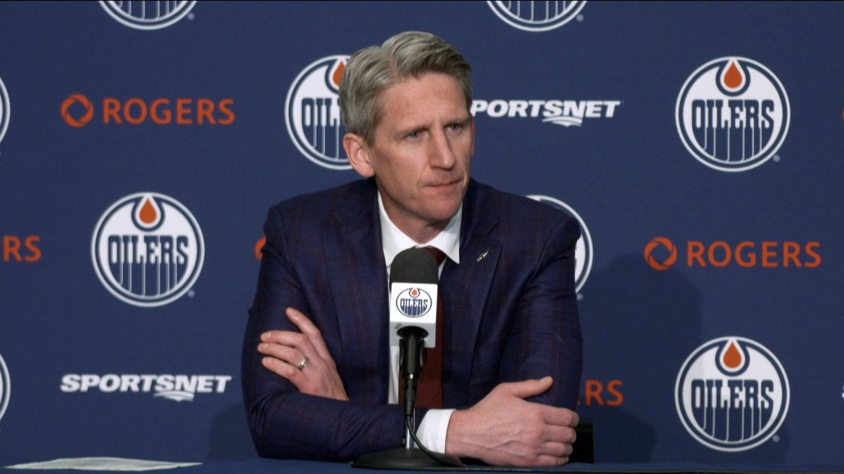 “Everybody has to step up.” Coach Knoblauch provides post-game comments after the #Oilers loss to the Stars. Enterprise | #LetsGoOilers