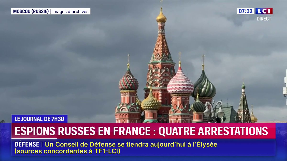 Quatre personnes suspectées d'être des espions russes arrêtées ▶️ Le journal de Laurène Barrière-Tallerie