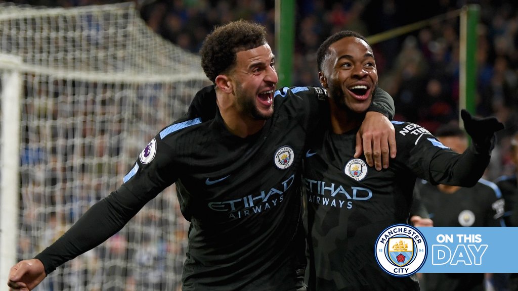 #OnThisDay: Huddersfield 1-2 #ManCity [2017] ⚽️ [45+1' OG] Nicolas Otamendi - ⚽️ [47' P] Sergio Kun Aguero ⚽️ [84'] Raheem Raheem Sterling