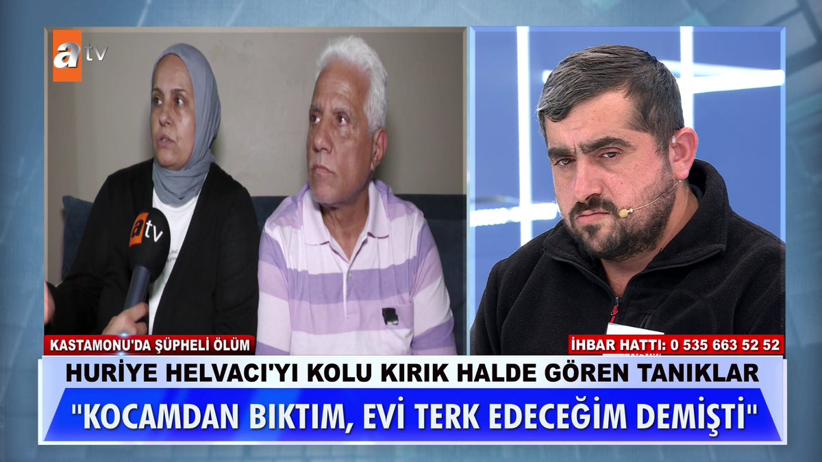 Huriye Helvacı'yı kolu kırık halde gören tanıklar... "Kocamdan bıktım, evi terk edeceğim demişti" #MügeAnlıİleTatlıSert #MügeAnlı atv