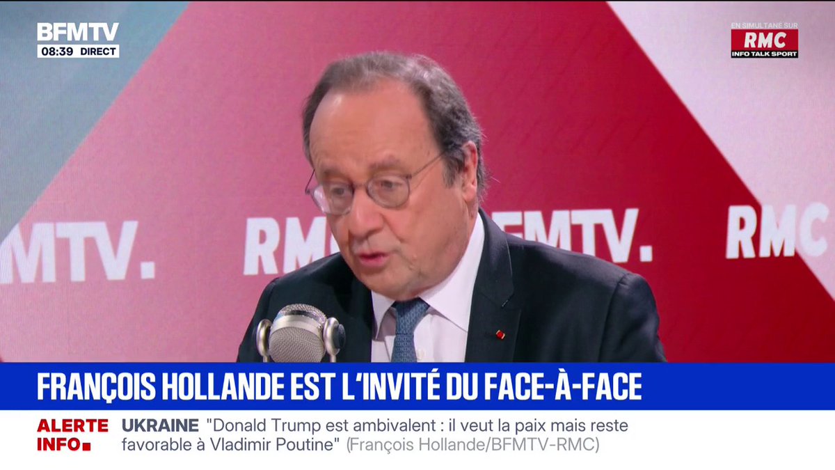 Guerre en Ukraine: "La paix russe serait une fausse paix", estime François Hollande