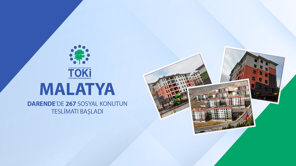 🏘️ Malatya Darende'de 2️⃣6️⃣7️⃣ sosyal konut tamamlandı. 🗓️ 2️⃣4️⃣ Kasım - 0️⃣5️⃣ Aralık 2️⃣0️⃣2️⃣5️⃣ tarihleri arasında hak sahiplerine teslim ediliyor. 🍀 Vatandaşlarımıza yeni yuvalarında huzurlu, sağlıklı ve mutlu bir yaşam dileriz. 📌 Teslim programı için👇