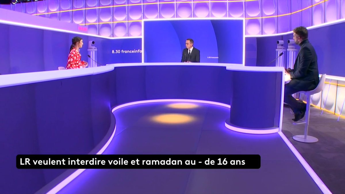 🔴 LR veulent interdire voile et Ramadan aux - de 16 ans ➡️ "Une jeune fille qui porte le voile n'est pas nécessairement une islamiste, mais tous les islamistes veulent que les jeunes filles ou les femmes portent le voile", dit Bruno Retailleau, ancien ministre de l'Intérieur