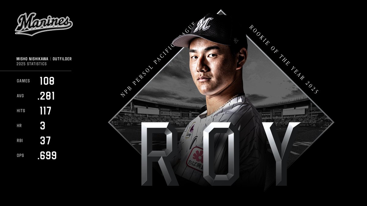MISHO NISHIKAWA ROOKIE OF THE YEAR 2025 #chibalotte #NPBAWARD